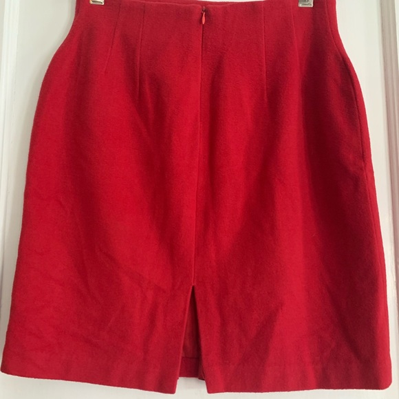 Vintage Capezio Red Pencil Skirt Womens 10 Wool/Nylon/Cashmere short - Picture 5 of 9